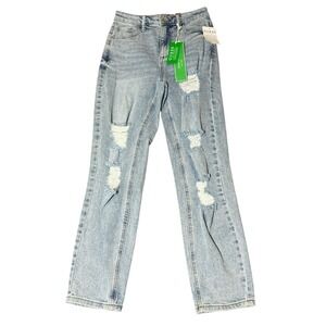Guess Jeans Women's Lite Destroyed Mom Fit Stretch Size 25x28 MSRP 84.99 New Y2K